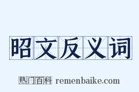 昭文反义词是什么意思的图片